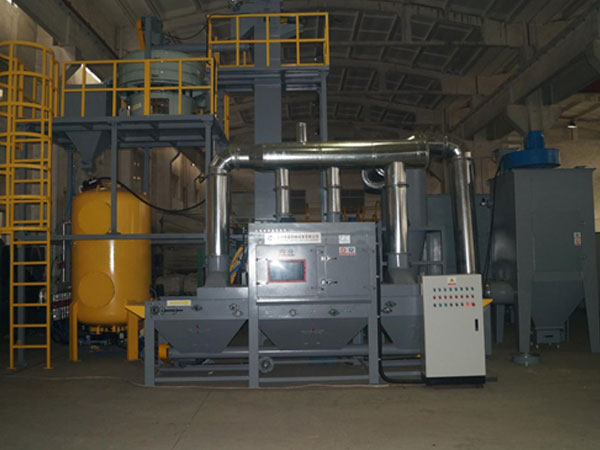 鈦板自動輸送式噴砂機(jī)解決方案